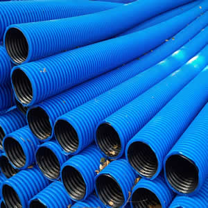 Труба гофрированная Насхорн 110 мм двустенная Sn8-10, отрезок 3м, с муфтой
